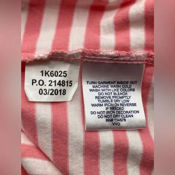 Vineyard Vines Men’s Polo Pique Shirt Short Sleeve Pink White Stripes Size XL - Picture 7 of 11